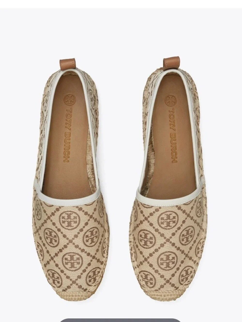 Tory Burch T Monogram Platform Espadrulle. Size 7.5